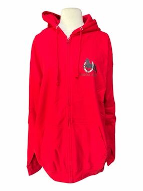 NWOT Just Hoods 80% Cotton “Desmar Stables” Full Zip Drawstring Hood Sweatshirt‎